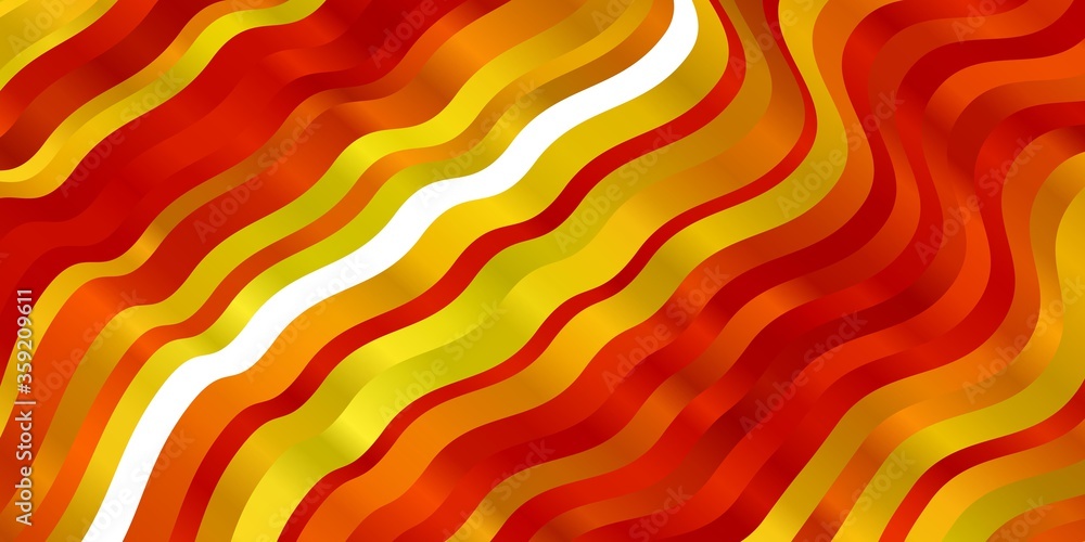 Light Orange vector pattern with curves. Colorful illustration, which consists of curves. Pattern for booklets, leaflets.