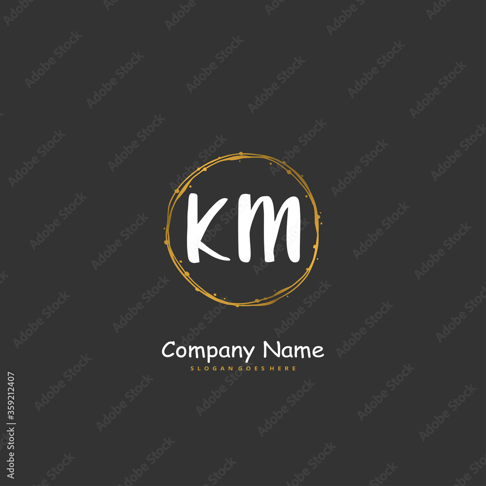 K M KM Initial handwriting and signature logo design with circle. Beautiful design handwritten logo for fashion, team, wedding, luxury logo. K M KM Initial handwriting and signature logo design with circle. Beautiful design handwritten logo for fashion, team, wedding, luxury logo.