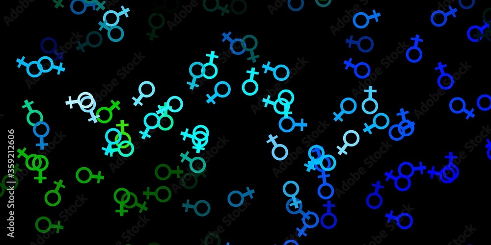 Dark Blue, Green vector texture with religion symbols. Dark Blue, Green vector texture with religion symbols.