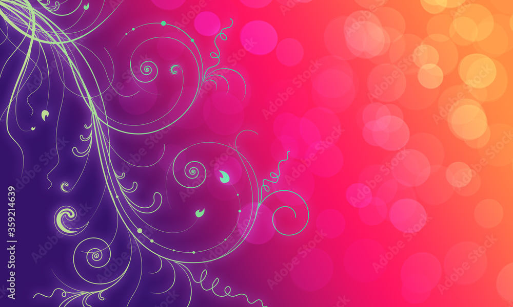 edler Hintergrund pink lila orange, Pastell sonniges Leuchten Licht Sonnenschein, Blätter Ranken floral am Rand Bokeh Glitzer luxuriös zeitloses Design oder einfach nur elegant Layout Vorlage edler Hintergrund pink lila orange, Pastell sonniges Leuchten Licht Sonnenschein, Blätter Ranken floral am Rand Bokeh Glitzer luxuriös zeitloses Design oder einfach nur elegant Layout Vorlage