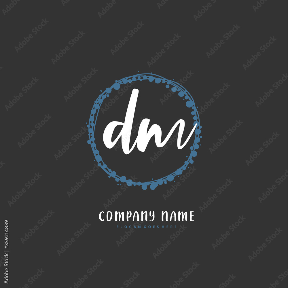 D M DM Initial handwriting and signature logo design with circle. Beautyful design handwritten logo for fashion, team, wedding, luxury logo. D M DM Initial handwriting and signature logo design with circle. Beautyful design handwritten logo for fashion, team, wedding, luxury logo.