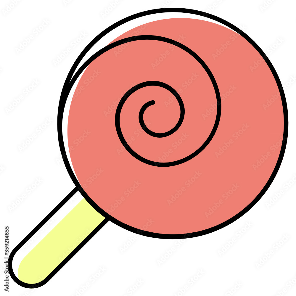 Giant Swirl Lolly Hard Candy with Stick Concept, Pink Gin Lollipop Vector Color Icon Design, Handcrafted Confectionery Sign, Delicious Sweet Graphic, Foodie and gourmet Symbol on white background Giant Swirl Lolly Hard Candy with Stick Concept, Pink Gin Lollipop Vector Color Icon Design, Handcrafted Confectionery Sign, Delicious Sweet Graphic, Foodie and gourmet Symbol on white background