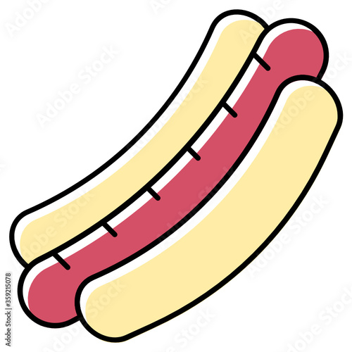 Hot Dogs Fast Food Icon 