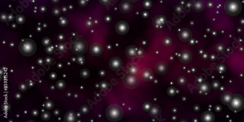 Dark Purple vector background with colorful stars. Blur decorative design in simple style with stars. Best design for your ad  poster  banner.