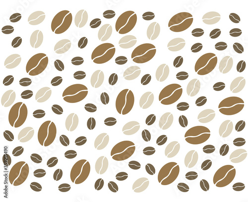 Seamless background with coffee beans
