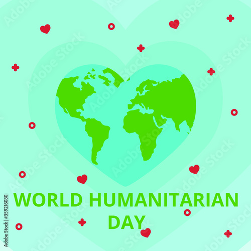 world humanitarian day poster background with love