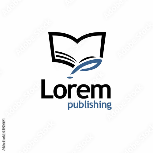 Publishing house, company, book store logo concept
