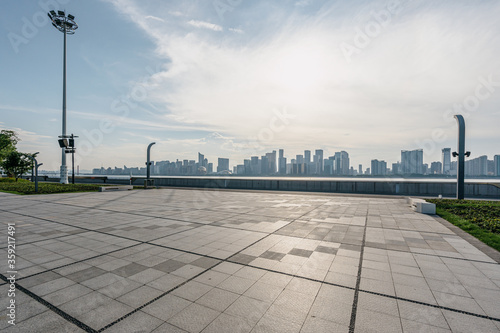 city skyline in hangzhou china