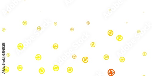 Light orange vector texture with disease symbols.