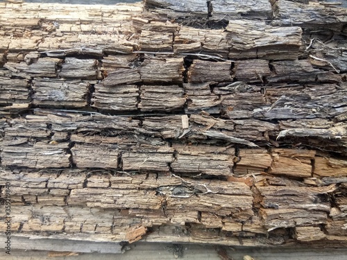 texture of old destroyed wood close-up