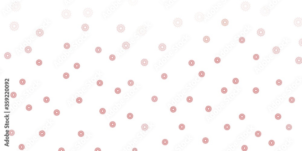 Light red, yellow vector natural layout with flowers.