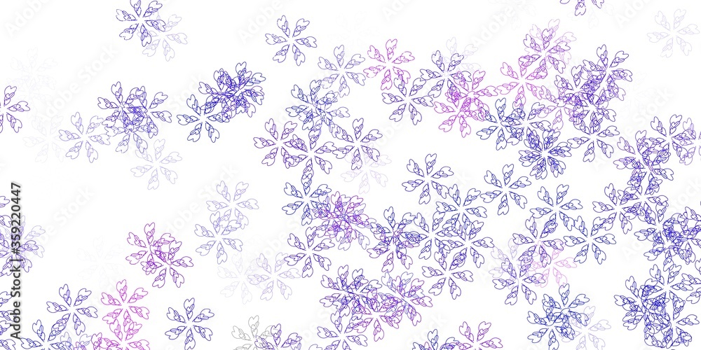 Light blue, red vector abstract pattern with leaves. Light blue, red vector abstract pattern with leaves.
