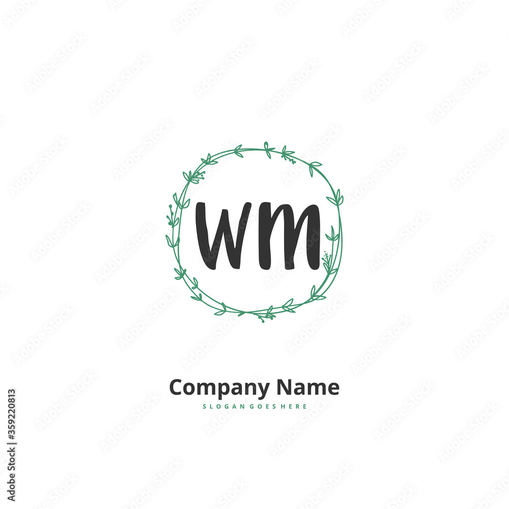 W M WM Initial handwriting and signature logo design with circle. Beautiful design handwritten logo for fashion, team, wedding, luxury logo. W M WM Initial handwriting and signature logo design with circle. Beautiful design handwritten logo for fashion, team, wedding, luxury logo.