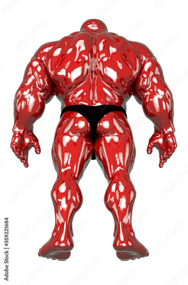 Silhouette of a bodybuilder, anatomy, muscles, back side, 3d rendering, 3d illustration Silhouette of a bodybuilder, anatomy, muscles, back side, 3d rendering, 3d illustration