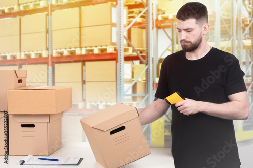 Warehouse inventory. The ma...