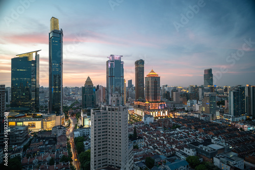 Photography city skyline in shanghai china