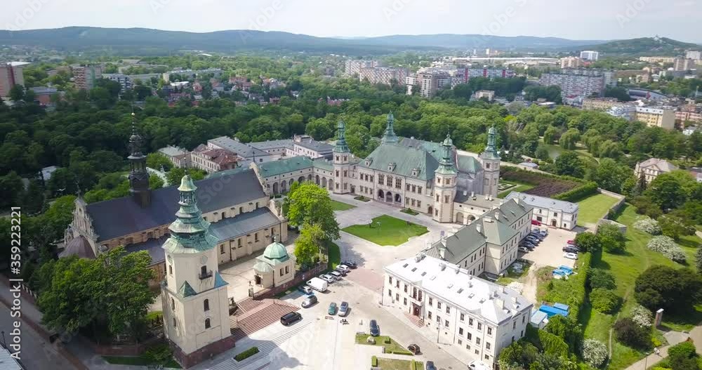 Former Palace of Cracow Bishops. Aerial shot Former Palace of Cracow Bishops. Aerial shot