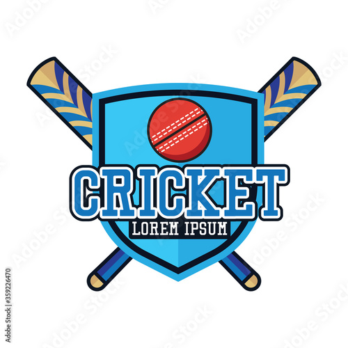 cricket logo with text space for your slogan tag line, vector illustration
