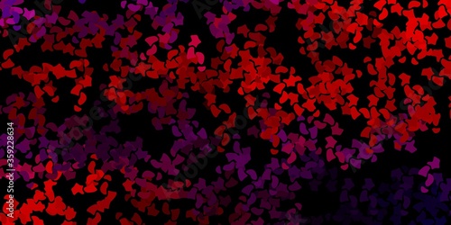 Dark blue, red vector texture with memphis shapes.