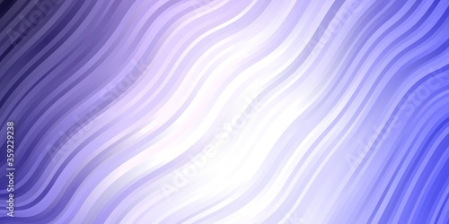 Light Purple vector background with bent lines. Abstract illustration with gradient bows. Pattern for commercials, ads.