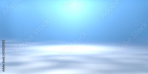 Soft blue background with spotlight  underwater scene  3D rendering