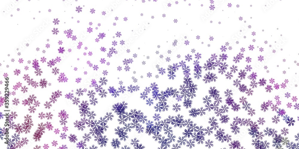 Light purple, pink vector backdrop with chaotic shapes.