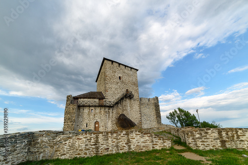 Vrsac, Serbia - June 04, 2020: Vrsac fortress in Serbia. Landmark architecture on Vojvodina district. Vrsac Castle formerly known as "Vrsac Tower" is a medieval fortress.