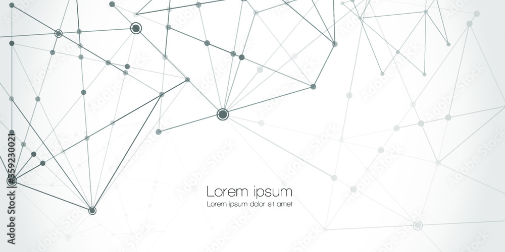 Abstract technology Network nodes with polygonal shapes on dark blue Vector background. Connection science and futuristic technology, digital structure, connected points, web. Abstract technology Network nodes with polygonal shapes on dark blue Vector background. Connection science and futuristic technology, digital structure, connected points, web.