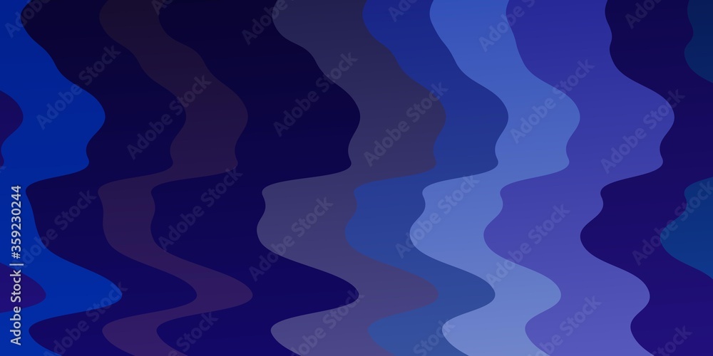 Light Pink, Blue vector background with bent lines. Colorful abstract illustration with gradient curves. Pattern for websites, landing pages.
