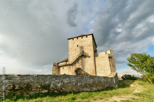 Vrsac, Serbia - June 04, 2020: Vrsac fortress in Serbia. Landmark architecture on Vojvodina district. Vrsac Castle formerly known as "Vrsac Tower" is a medieval fortress.