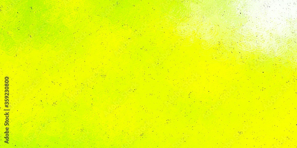 Dark green, yellow vector background with spots.