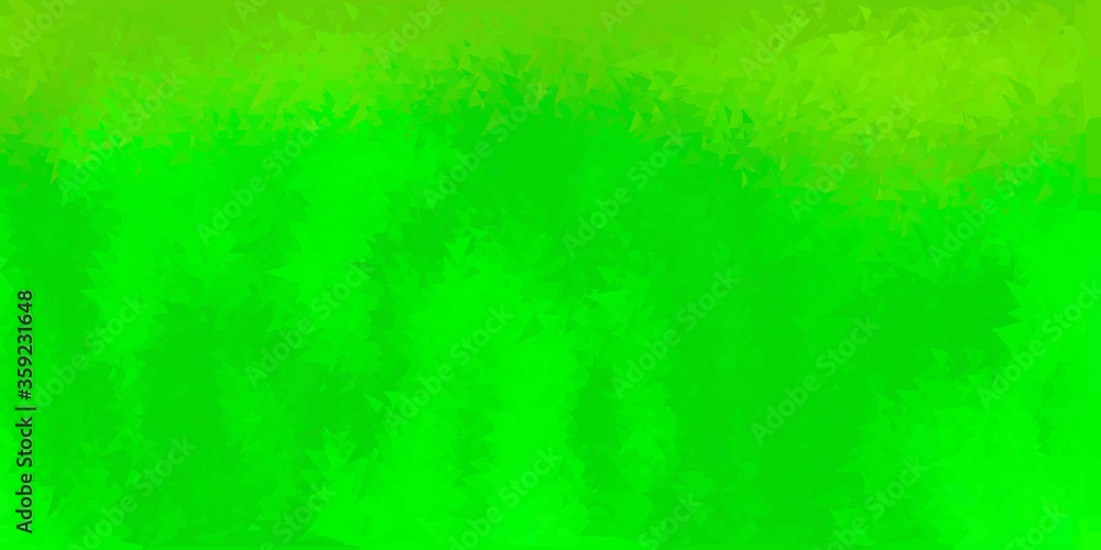 Dark green, yellow vector triangle mosaic backdrop. Dark green, yellow vector triangle mosaic backdrop.