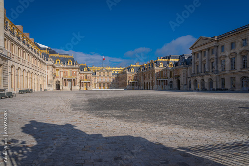 Versailles, France - 06 19 2020: exterior view of the Castle of Versailles