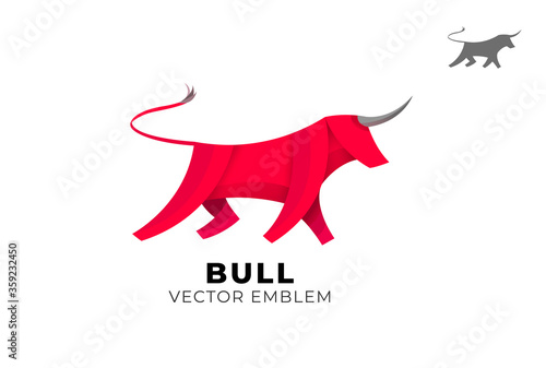 Vector Logo toro animal minimalista