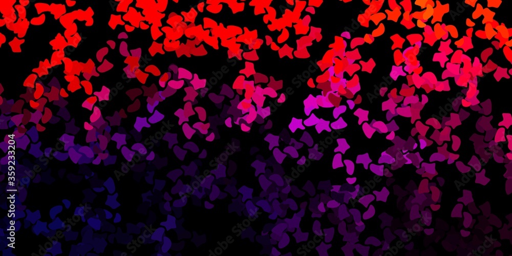 Dark pink, red vector background with random forms. Dark pink, red vector background with random forms.