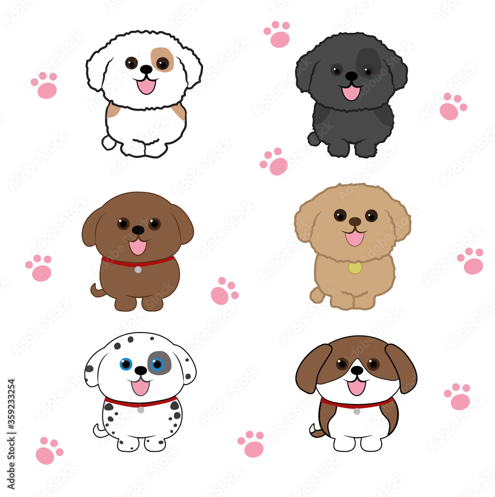 cute puppy , dog vector set , collection cute puppy , dog vector set , collection