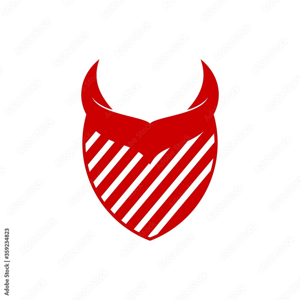 simple shield with horn vector logo simple shield with horn vector logo