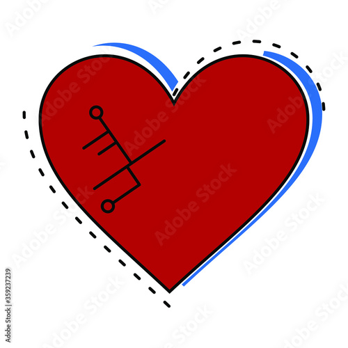  Artificial heart icon. Engineered heart. Icon for web page, mobile application, promo. Transportation of piece organs.