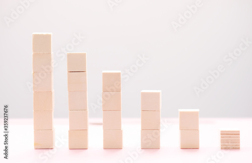 business graph on white background