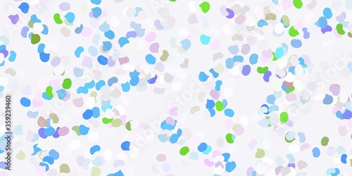Light blue, red vector pattern with abstract shapes.