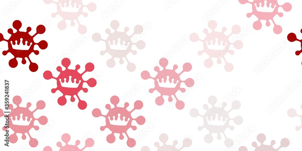 Light pink, red vector texture with disease symbols. Light pink, red vector texture with disease symbols.