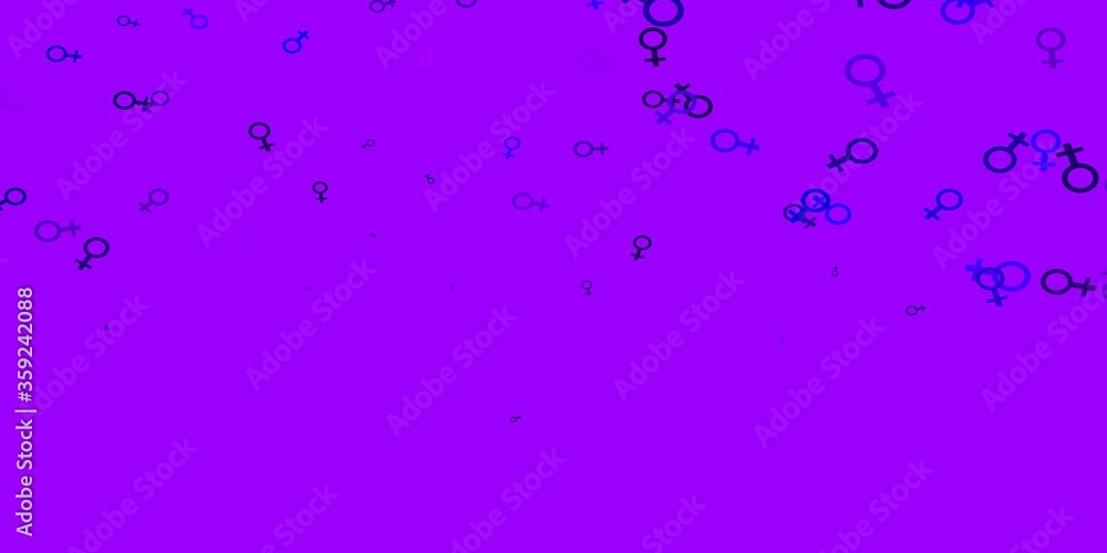 Light Purple vector backdrop with woman's power symbols. Light Purple vector backdrop with woman's power symbols.