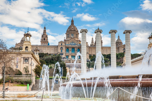 Magic Fountain of Montjuic and the Museu Nacional d art de Catalunya