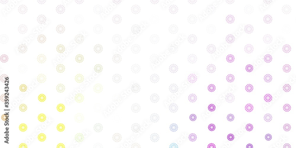 Light multicolor vector doodle texture with flowers.