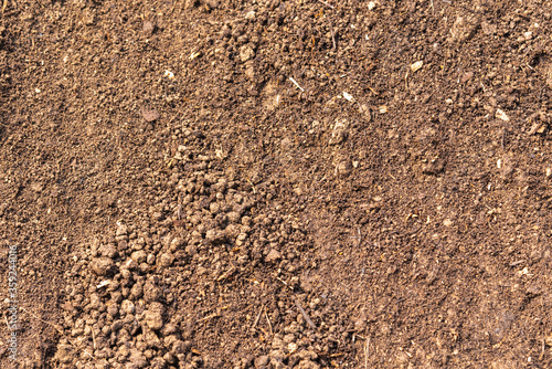 Fertile soil - field ground mixed with peat