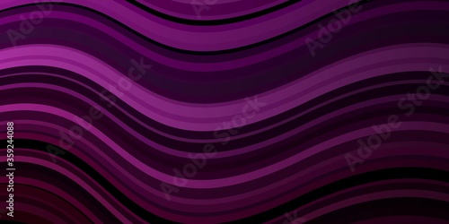 Fototapeta Naklejka Na Ścianę i Meble -  Dark Pink vector background with curved lines. Brand new colorful illustration with bent lines. Template for your UI design.