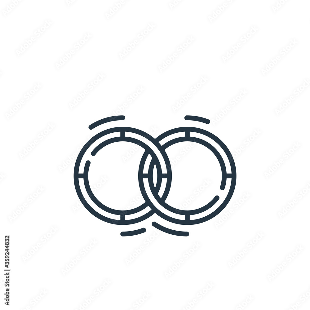 hula hoop vector icon isolated on white background. Outline, thin line hula  hoop icon for website design and mobile, app development. Thin line hula  hoop outline icon vector illustration. vector de Stock