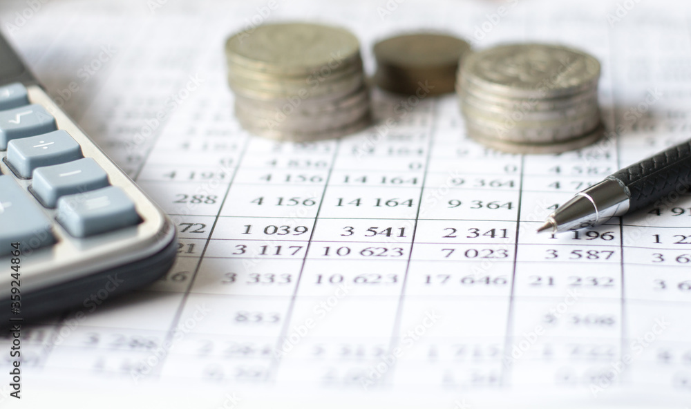 Analysis of the financial report. Business and finance concept Analysis of the financial report. Business and finance concept