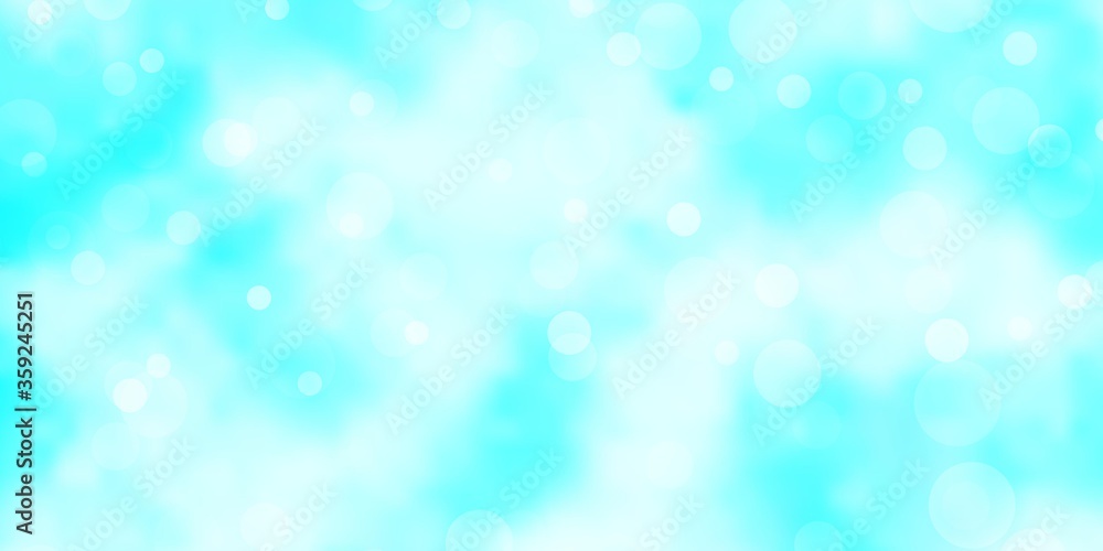 Light BLUE vector template with circles. Colorful illustration with gradient dots in nature style. Pattern for booklets, leaflets.