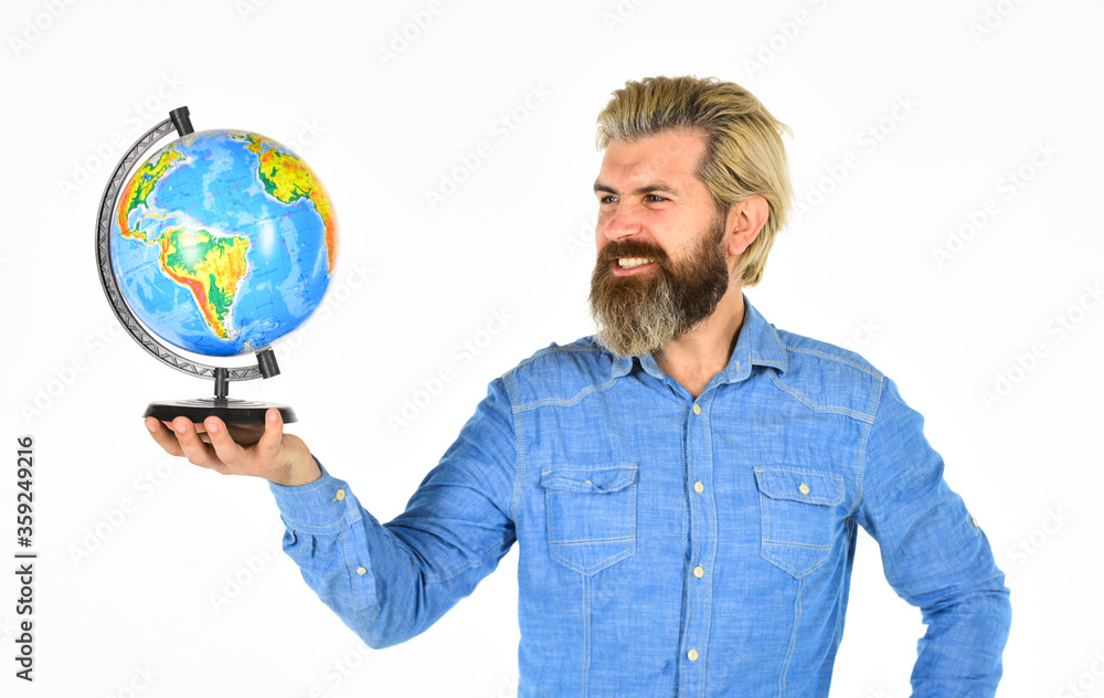 International business concept. Businessman holds Earth. whole world in one touch. Internet And Modern Technology. teacher at school geography lesson. man planning vacation. save energy International business concept. Businessman holds Earth. whole world in one touch. Internet And Modern Technology. teacher at school geography lesson. man planning vacation. save energy